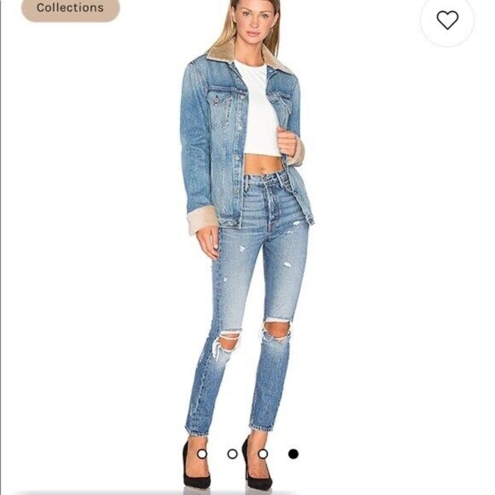 GRLFRND Karolina Straight Distressed Jeans
